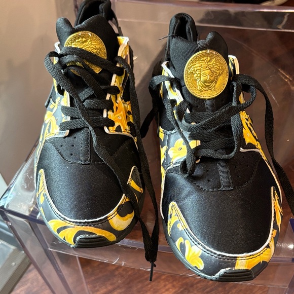 Versace Black and Gold Medusa Sneakers - Picture 1 of 8